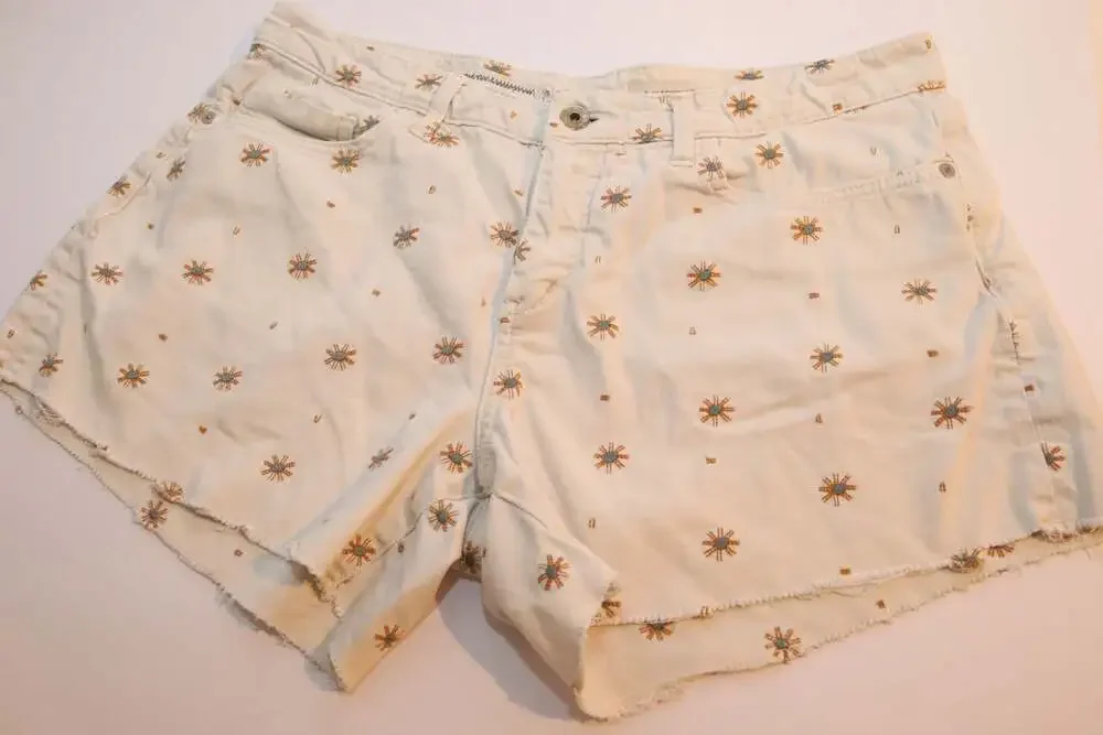Pilcro Embroidered Sun Shorts